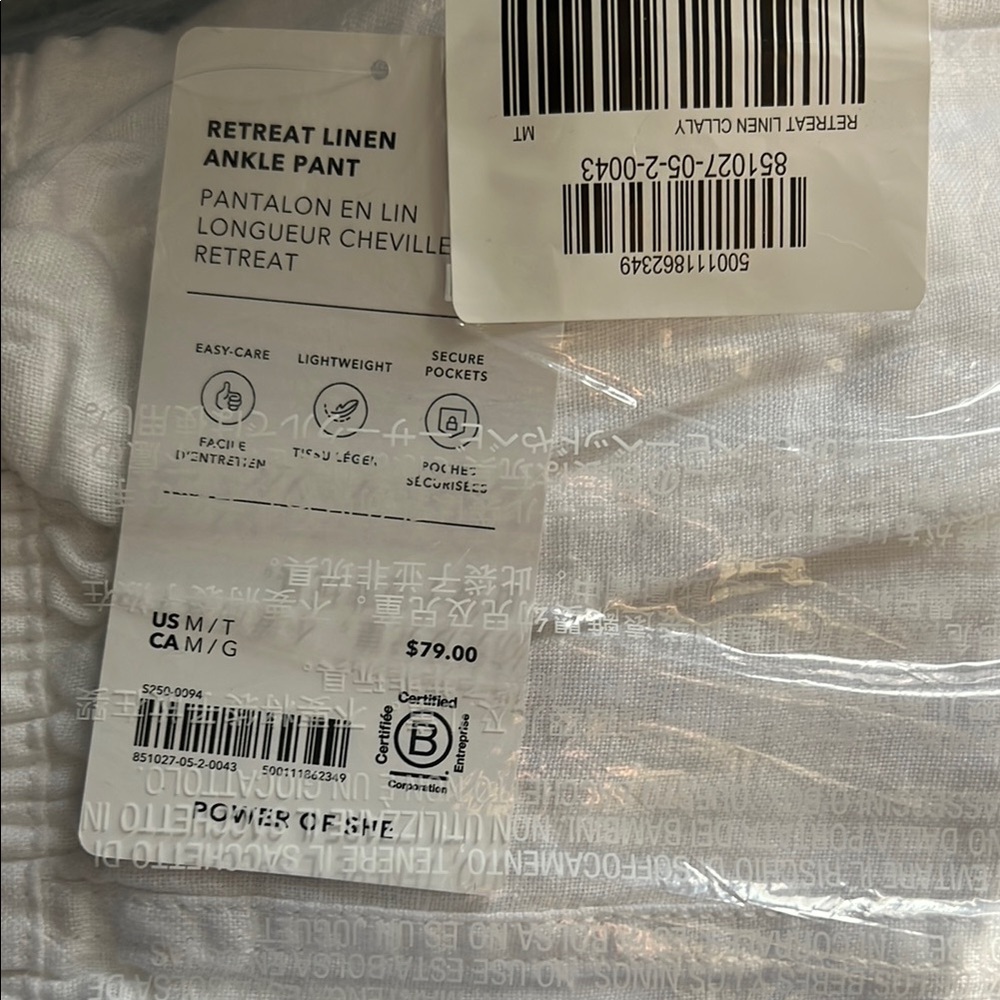 Retreat Linen Ankle Pant in White